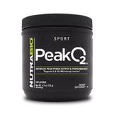 NutraBio Peak O2 frente del bote sin sabor listo para entrenamientos