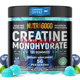 NUTRAGOGO creatina gomitas envase claro con sabor arándano para energía diaria