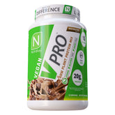 NutraKey V-Pro polvo proteico vegetal mocha, fuente de proteína para empezar el día