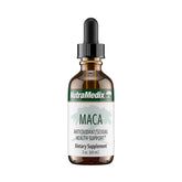 NutraMedix Maca líquido en botella, apoyo energético natural.