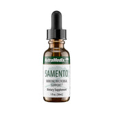 NutraMedix Samento tintura en botella, posible apoyo al equilibrio inmunológico diario.