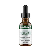 NutraMedix Stevia: botella de gotas para endulzar sin azúcar con sabor natural.