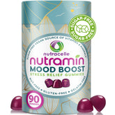 NUTRAMIN Mood Boost gomitas sabor fresa para apoyo diario de concentración