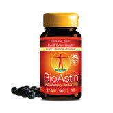 BioAstin Nutrex Hawaii, botella frontal con cápsulas blandas para apoyo general