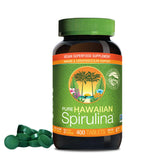 Nutrex Hawaii Espirulina Pura: tabletas 500 mg para energía diaria y dieta vegana.