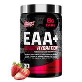 Nutrex Research EAA Hydration: empaque frontal para recuperación muscular.