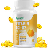 NUTRI POTENTIA frasco D3 K2 para huesos y corazón, fácil de dosificar