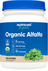 Nutricost Alfalfa en polvo en bote para batidos nutritivos