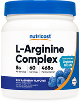 Nutricost L-Arginina Complejo: botella frontal para entrenamientos