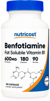 Nutricost Benfotiamina: cápsulas en detalle para la ingesta diaria