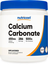 Nutricost calcio carbonato polvo 500 g, perfecto para batidos.
