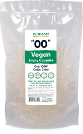 Nutricost cápsulas vacías tamaño 00 basadas en planta para encapsular polvos