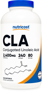 Nutricost CLA 800 mg - botella de cápsulas para uso diario