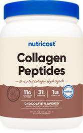 Nutricost Colágeno Peptidos Polvo en bote para uso diario en blender o vaso.