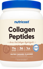 Nutricost Colágeno en polvo sabor caramelo salado para batidos nutritivos