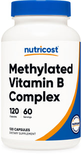 Nutricost Complejo B Metilado: cápsulas para metabolismo energético diario.