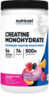 Nutricost Shaq’s Berry Blast creatina monohidrato, pote de 500 g para entrenamientos