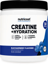 Nutricost Creatine Monohydrate sabor arándano azul, bebida lista para entrenar y recargar energía