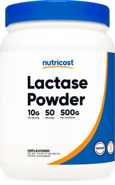Nutricost Lactasa polvo 500 g facilita la digestión de lácteos