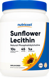 Nutricost Lecitina de girasol en bote, polvo suave para emulsificar bebidas vegetales