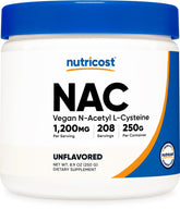 Nutricost NAC polvo 250 g, frasco compacto para dosis diaria
