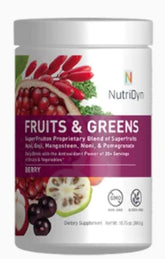 Nutri-Dyn Frutas y Verdes, polvo en vaso, puede favorecer energía diaria y bienestar