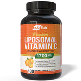 NutriFlair Vitamina C liposomal 1700mg en botella para uso diario.