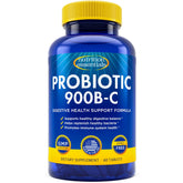 Nutrition Essentials probióticos en botella sellada protegiendo potencia intestinal.