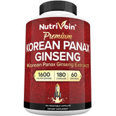 Nutrivein ginseng rojo coreano, botella visible, energía natural