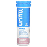 Nuun Active: tabletas sabor fresa limon disolviéndose en agua para hidratación rápida