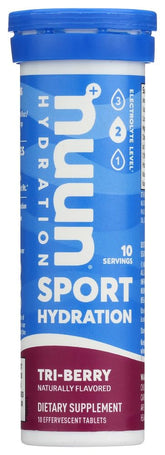 Nuun tubo de tabletas para hidratación rápida durante el entrenamiento.