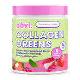 Obvi Collagen Greens en botella, ideal para la rutina diaria de bienestar general.
