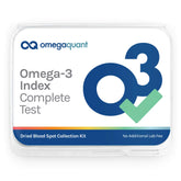 OmegaQuant Omega-3 Index Complete: muestra de sangre para un perfil completo de ácidos grasos.