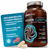 OmniBiotics Vision Clarity, botella de cápsulas para uso diario.