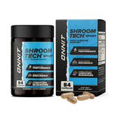 ONNIT Shroom Tech SPORT presenta un bote de cápsulas para energía diaria.