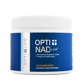 Opti + NAD Plus: cápsulas en primer plano para energía diaria.