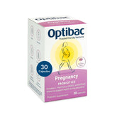 Optibac Probiotics Pregnancy: bote de cápsulas para apoyar la salud intestinal durante el embarazo.