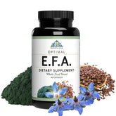 Optimal Health Systems EFA: cápsulas en frasco para apoyar la salud diaria.