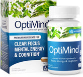 Optimind botella y cápsulas vistas de frente para claridad mental diaria.