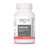 Optimox Optivite, botella frontal, apoyo diario para equilibrio hormonal.