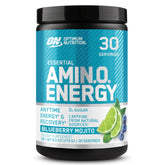 Optimum Nutrition Amino Energy, lata Arándano Azul Mojito, proporciona energía y sabor refrescante.