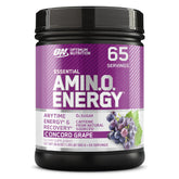 Aporte energético Optimum Nutrition Amino Energy en lata sabor uva Concord para entrenamientos