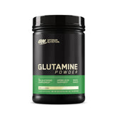 Optimum Nutrition Glutamina polvo para recuperación muscular tras entrenamiento intenso.