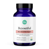 Ora Organic BeYouTiful en botella, cápsulas veganas para cabello, piel y uñas saludables.