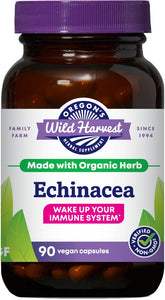 Oregon's Wild Harvest Echinacea orgánica, cápsulas en frasco para apoyo inmunitario diario