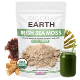 Organic Earth Irish Sea Moss Powder: botella lista para batidos y bienestar general