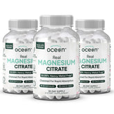 Organics Ocean Real Magnesio Citrato: cápsulas de absorción rápida para energía sostenida.