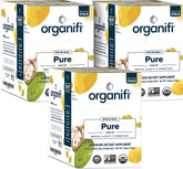 Organifi mezclas inteligentes puras, sabor limon, apoyo refrescante para la concentracion