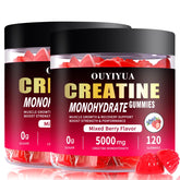 Gomitas OUYIYUA Creatine Monohidrato frente: impulso de entrenamiento sin polvo.