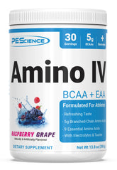 PEScience Amino IV frambuesa uva, bebida para recuperación muscular sin azúcar